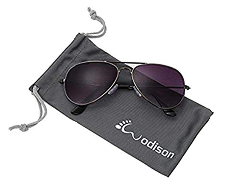 Wodison Classic Kids Sunglasses for Boys Girls Children sunglasses Reflective Metal Frame Gun Frame Gradual Smoke Lens - Image 1